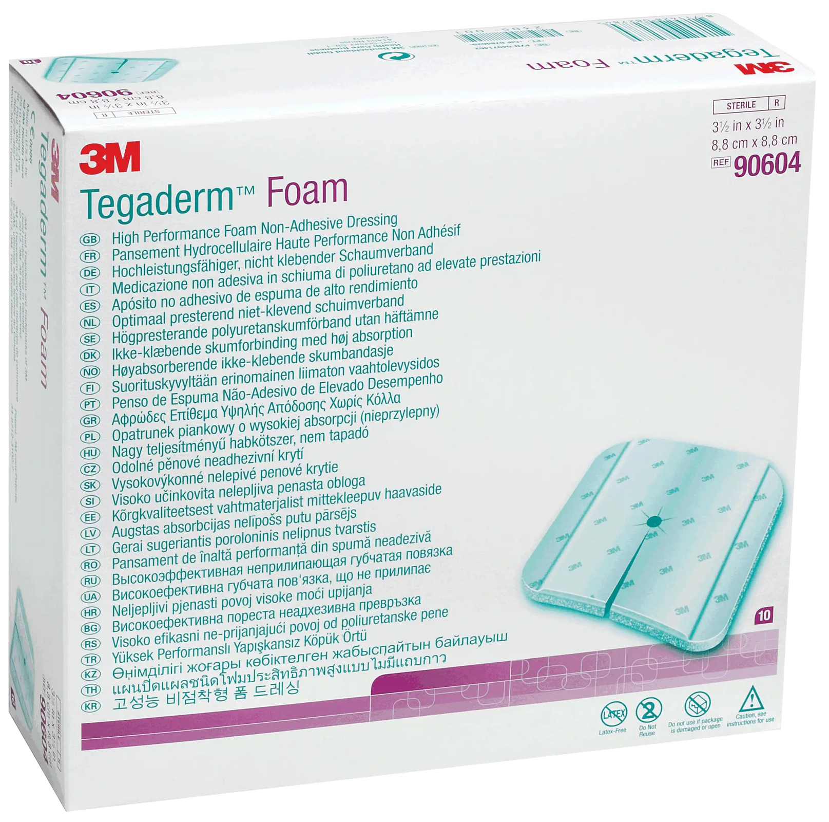 Tegaderm Non-Adhesive Foam Dressing with Highly Breathable Film Backing