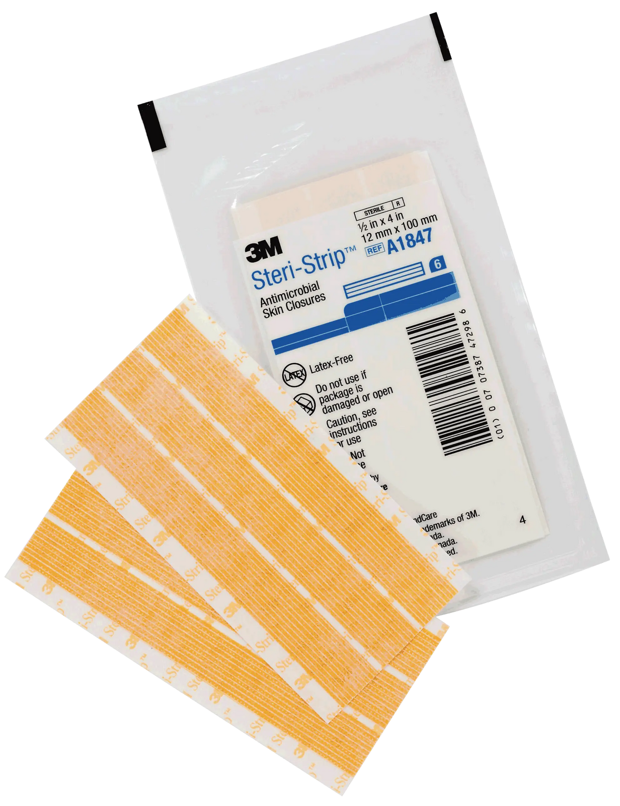 Steri-Strip Antimicrobial Skin Closure Strip 12 mm x 100 mm