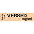MedVision® Anesthesia Label Versed mg/mL Orange 5/16 x 1-1/4 Inch