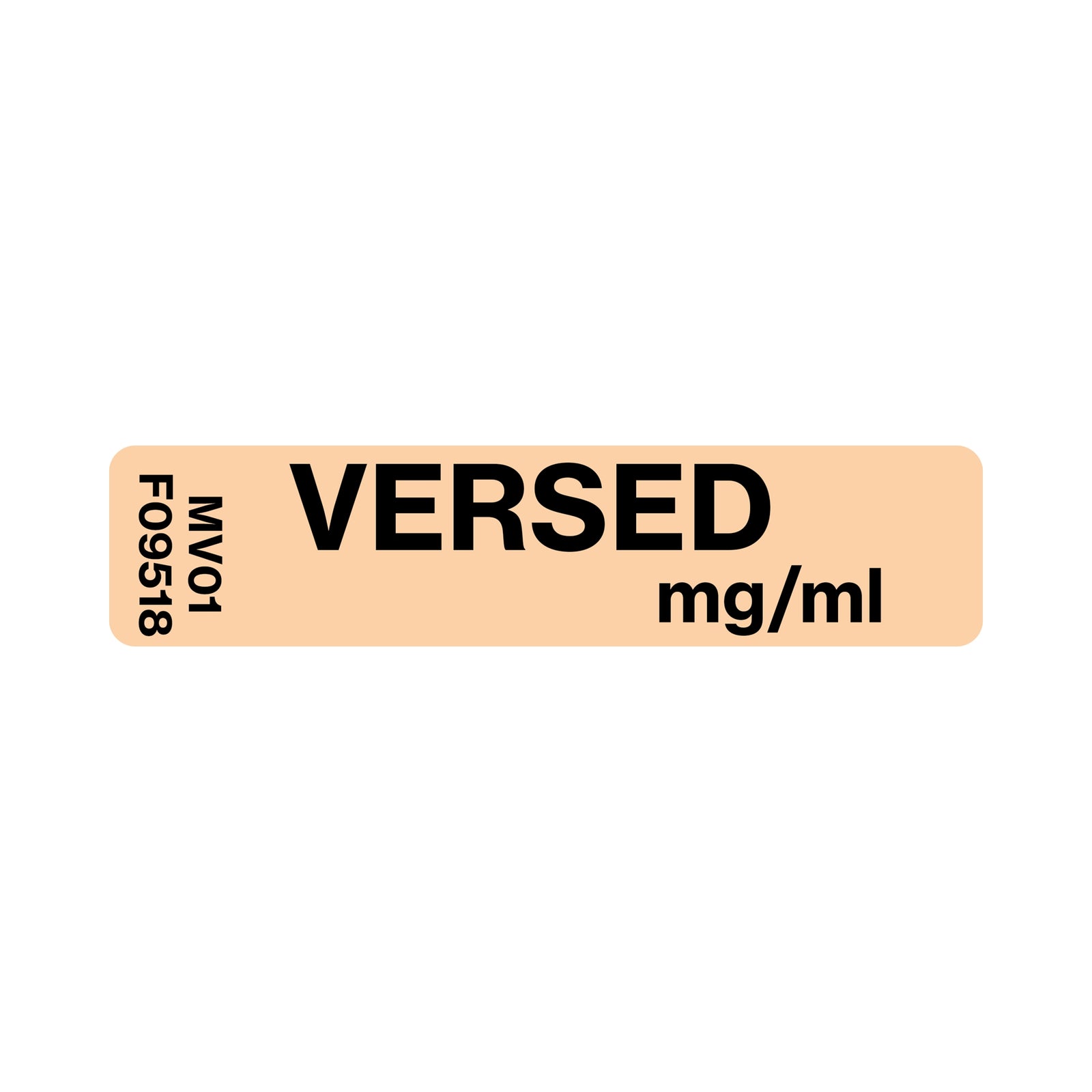 MedVision® Anesthesia Label Versed mg/mL Orange 5/16 x 1-1/4 Inch