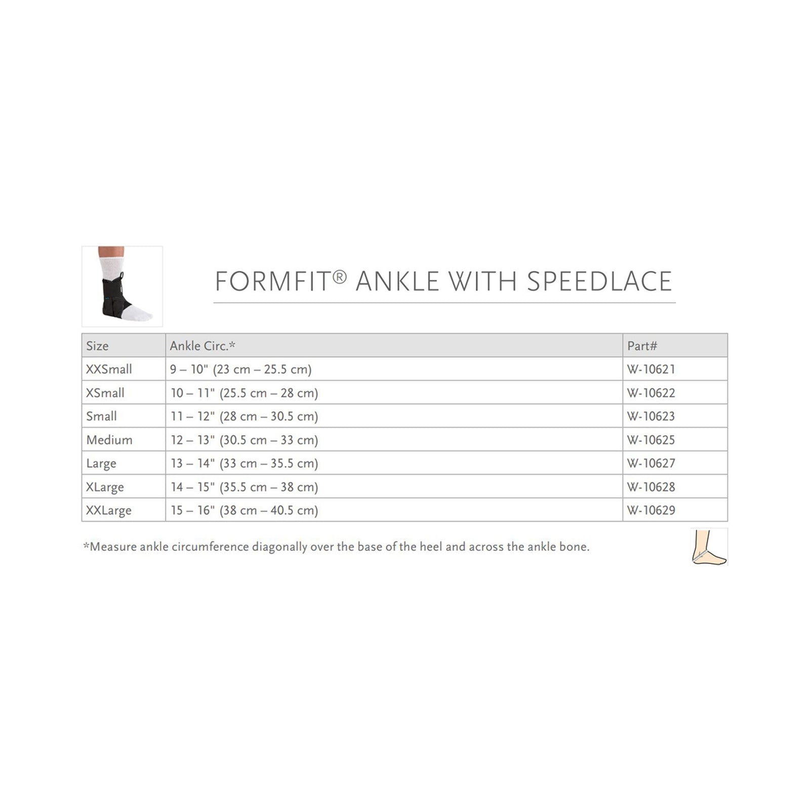 Ossur Formfit Ankle Brace with Speedlace