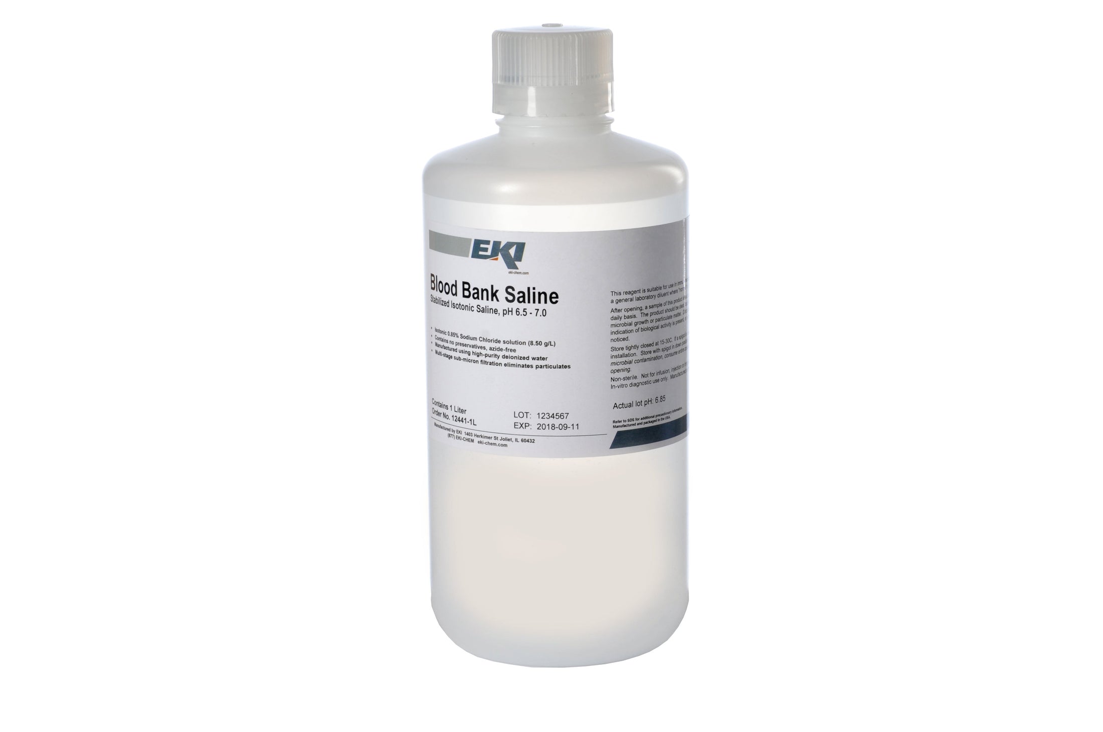 Immunohematology Reagent Saline Blood Bank 0.85%