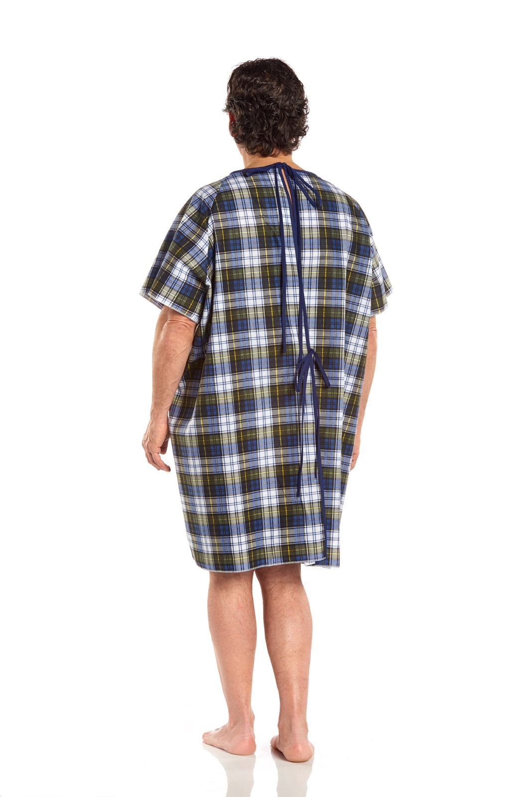 Patient Exam Gown TieBack™ One Size Fits Most Blue Reusable