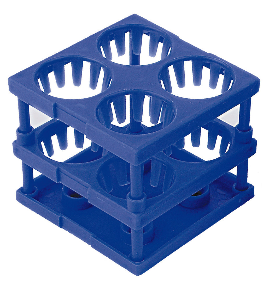McKesson MedSurg Tube Cube Rack, 4 Place, 26 to 30 mm, Blue