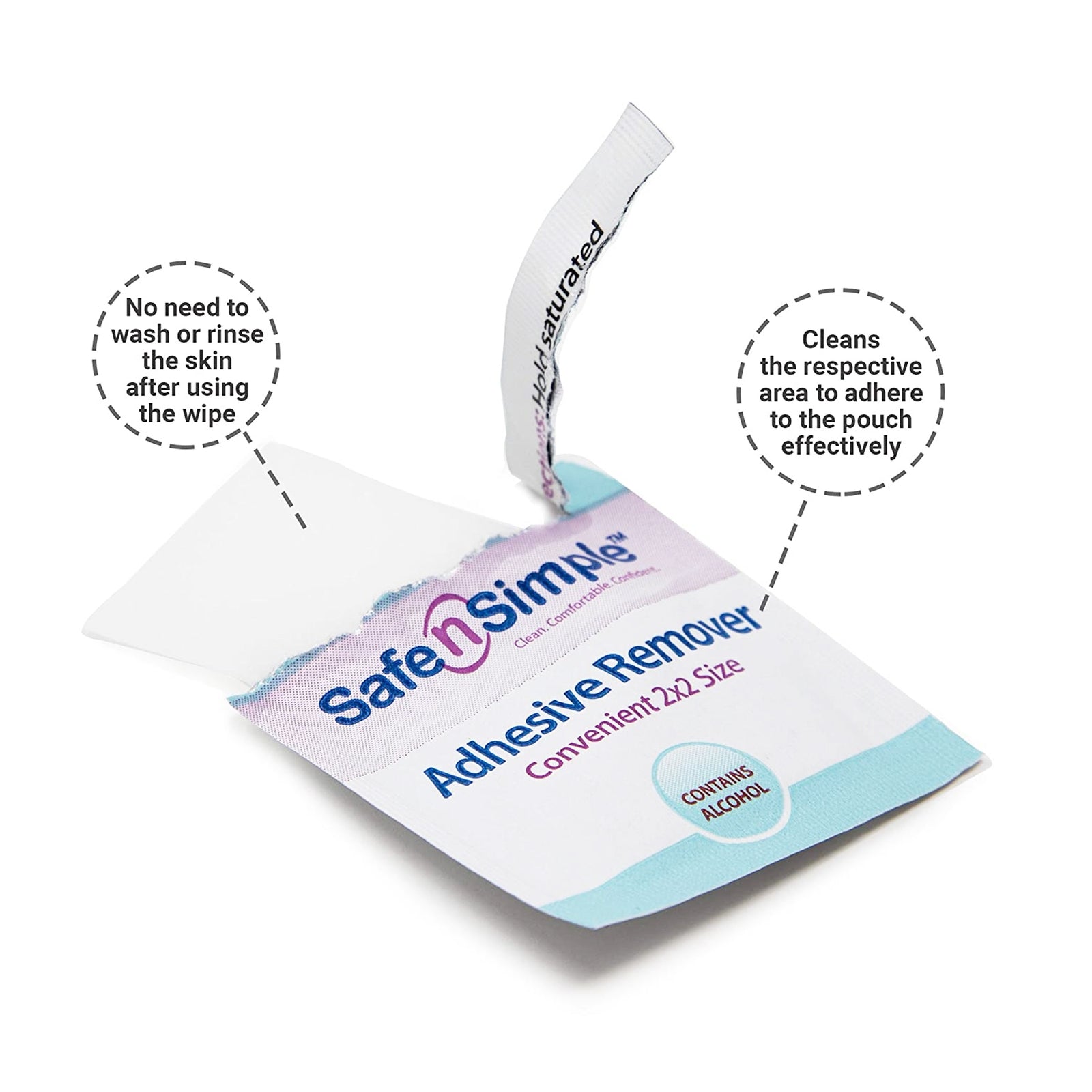 Safe n Simple™ Alcohol-Based Adhesive Remover Wipes
