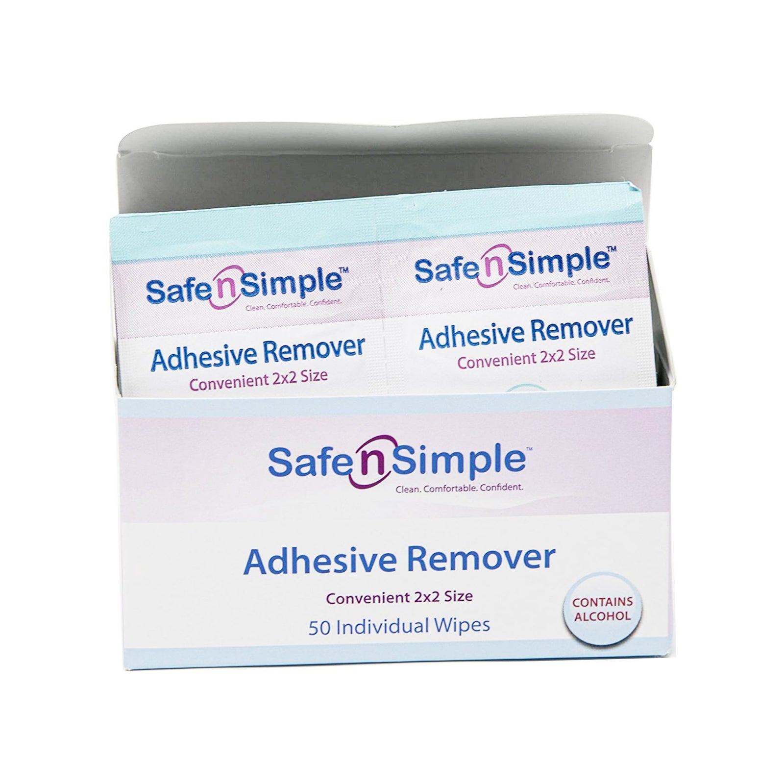 Safe n Simple™ Alcohol-Based Adhesive Remover Wipes
