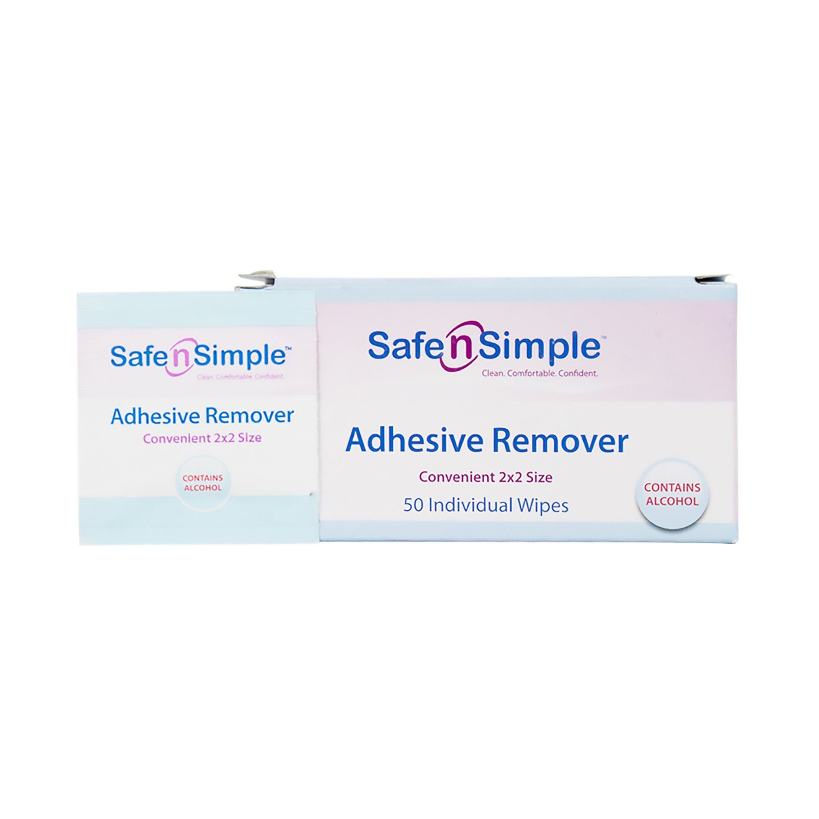 Safe n Simple™ Alcohol-Based Adhesive Remover Wipes