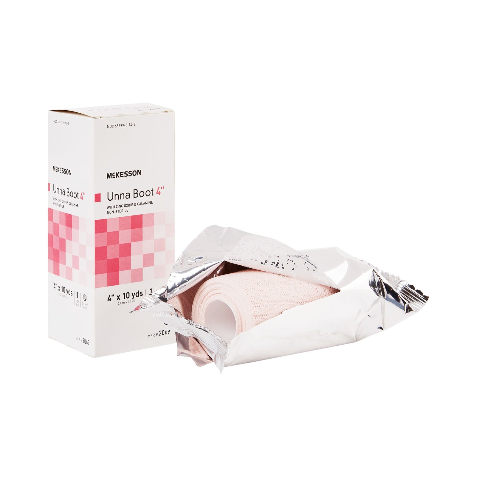 McKesson Unna Boot with Zinc Oxide & Calamine, Non-Sterile, 4 x 10 yd