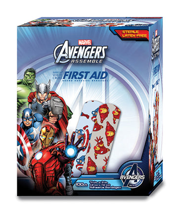 Stat Strip Pediatric Adhesive Bandages 3/4 x 3 Inch with Superhero Designs