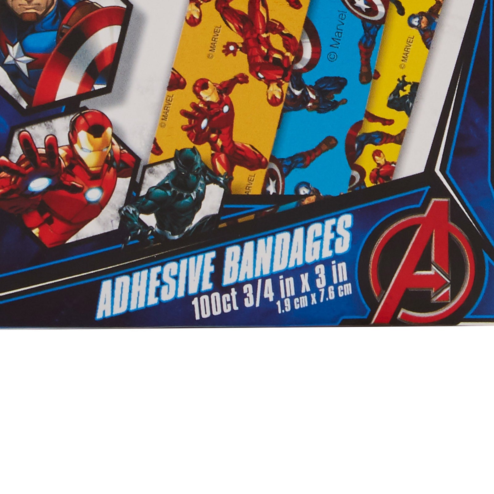 Stat Strip Pediatric Adhesive Bandages 3/4 x 3 Inch with Superhero Designs