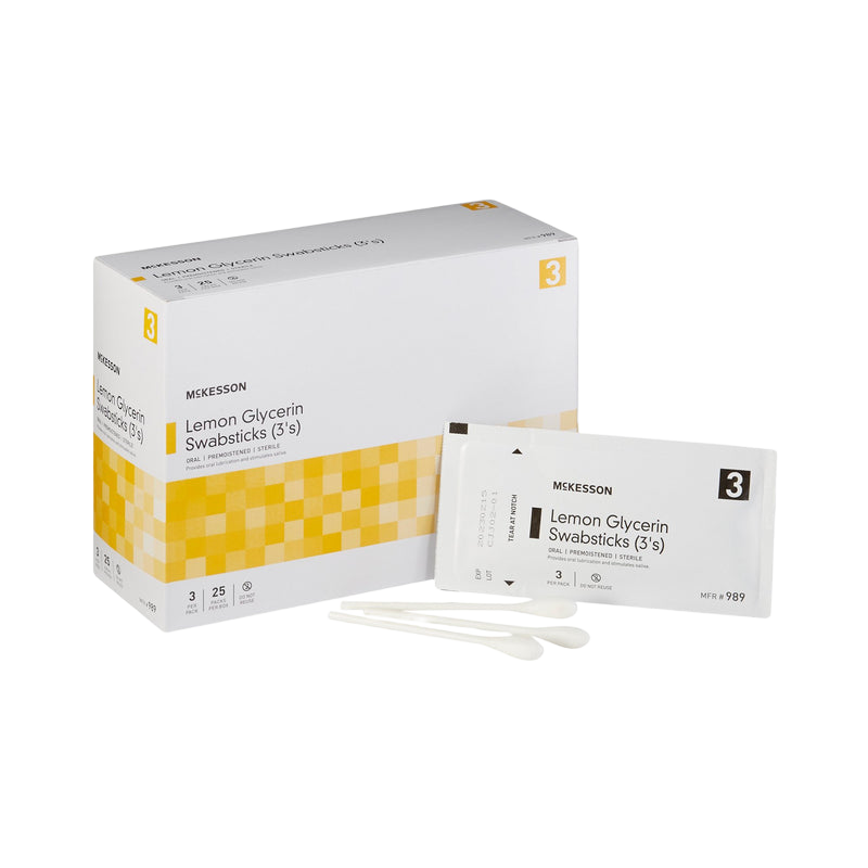 McKesson Oral Swabstick Lemon Glycerin transparent background