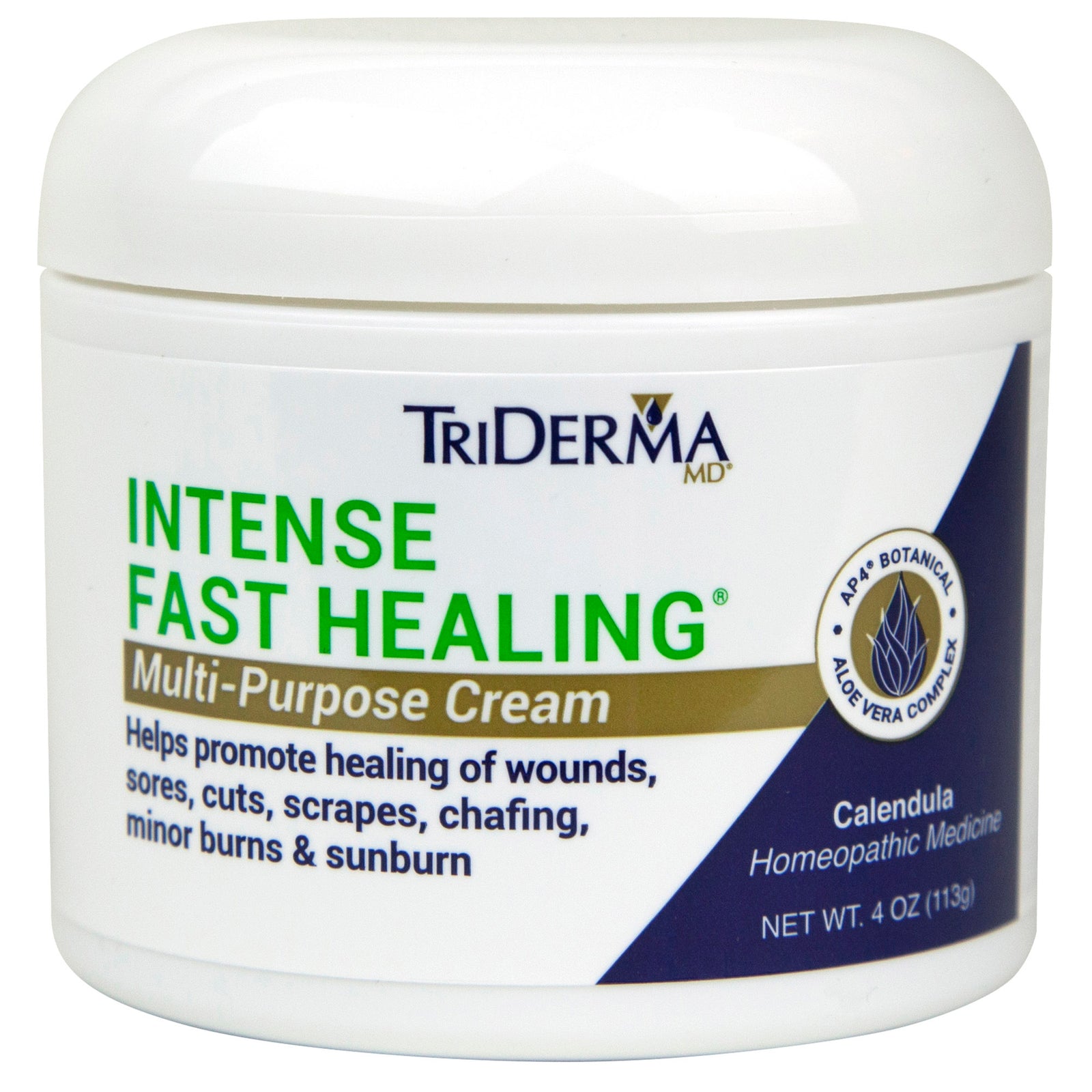 TriDerma MD Intense Fast Healing Hand and Body Moisturizer 4 oz Jar