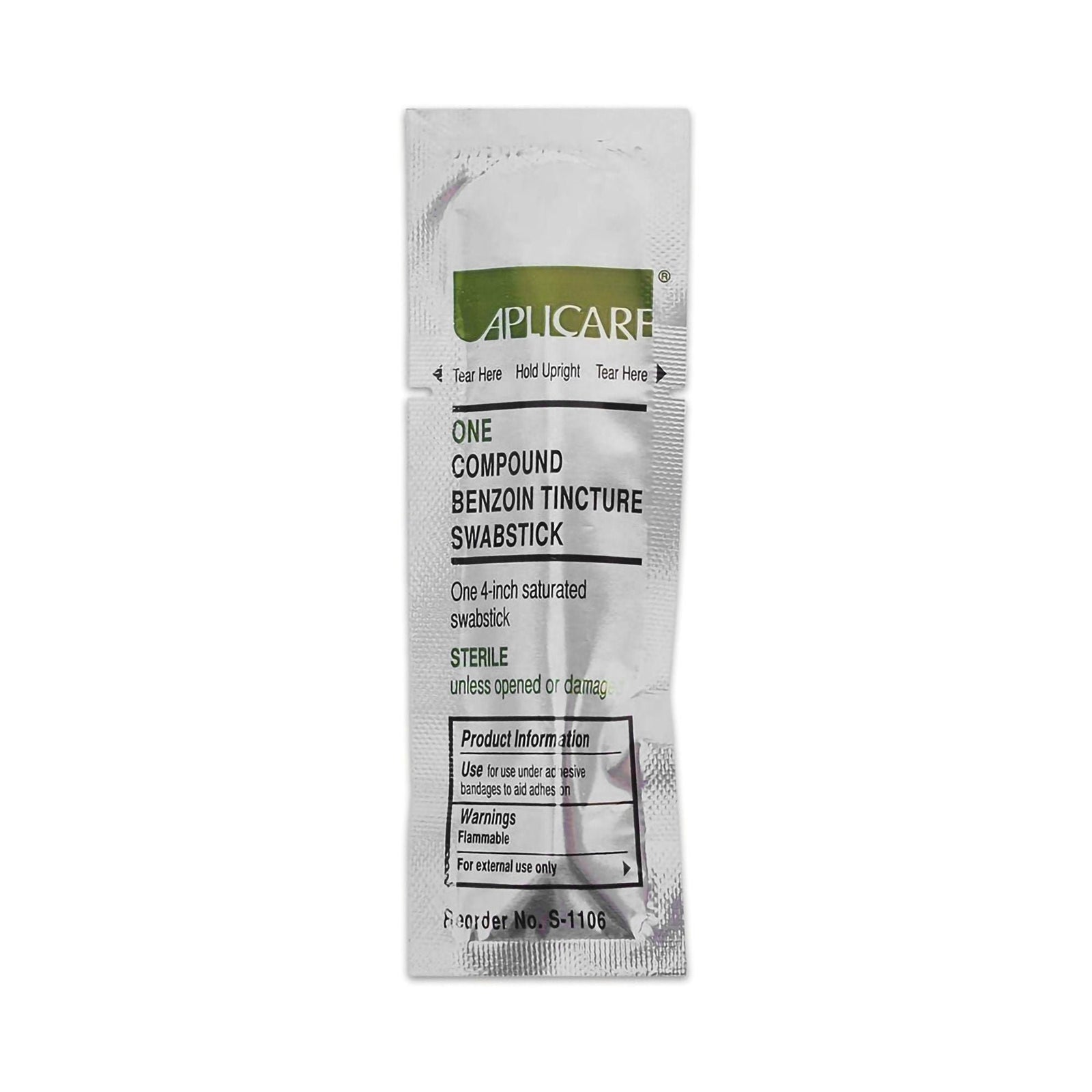 Aplicare Compound Benzoin Tincture Swabstick, Sterile, 4 Inch