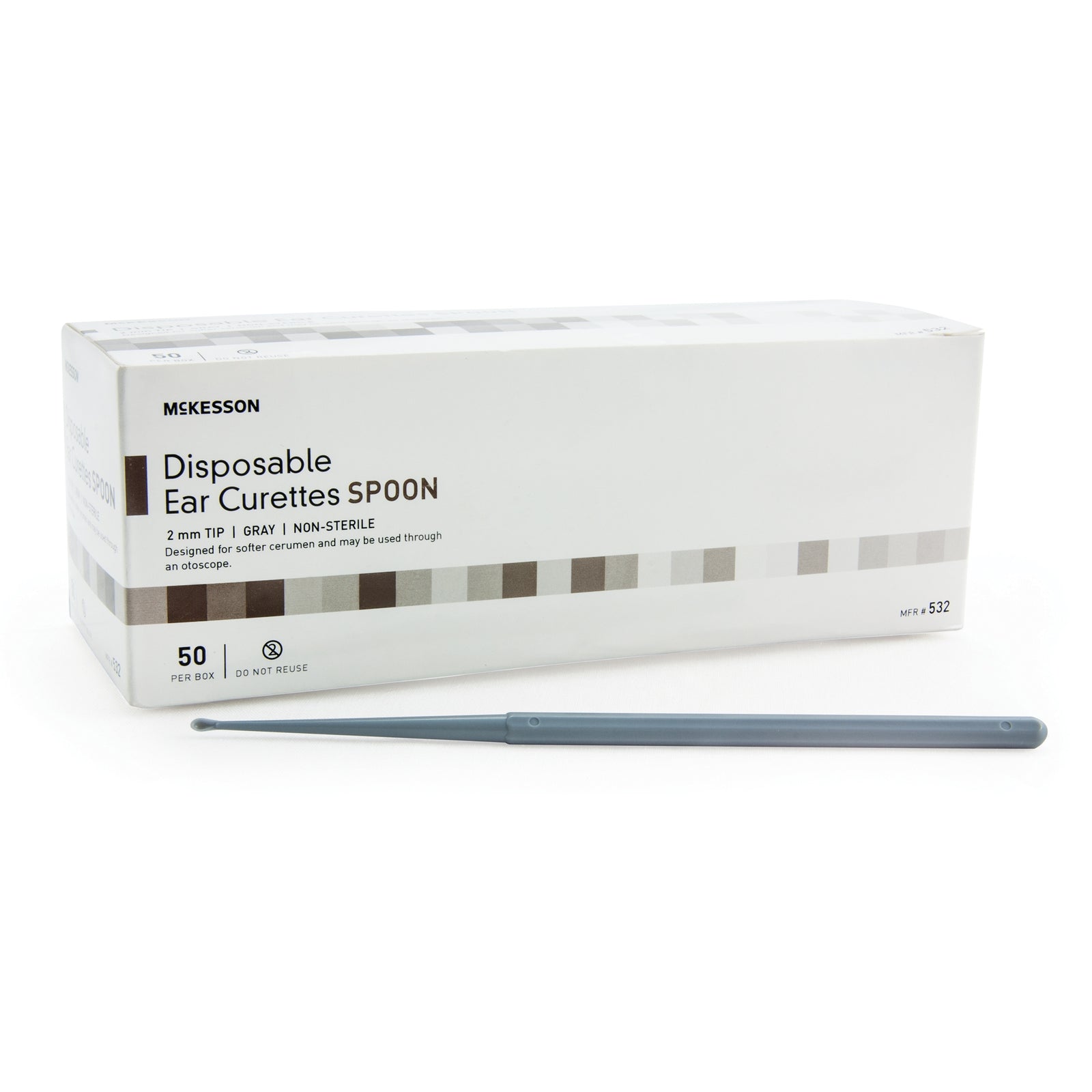 McKesson Ear Curette with 2 mm Cup Tip