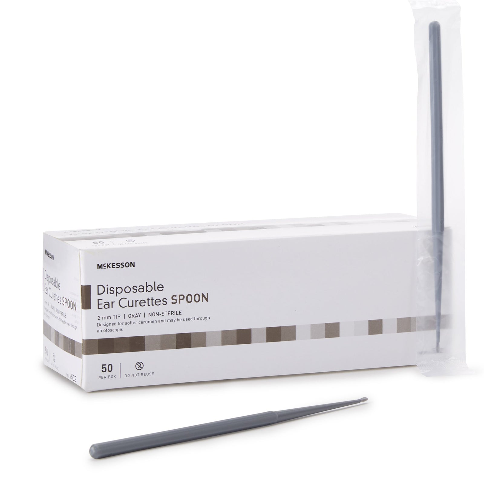 McKesson Ear Curette with 2 mm Cup Tip