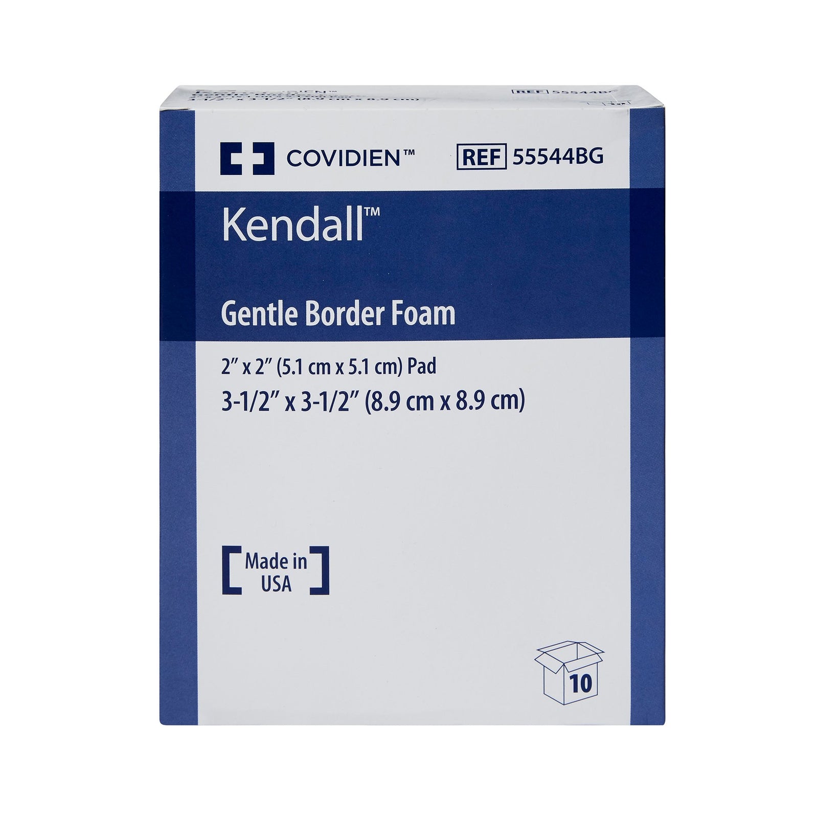 Kendall Border Foam Gentle Adhesion Dressing 3-1/2 x 3-1/2 Inch