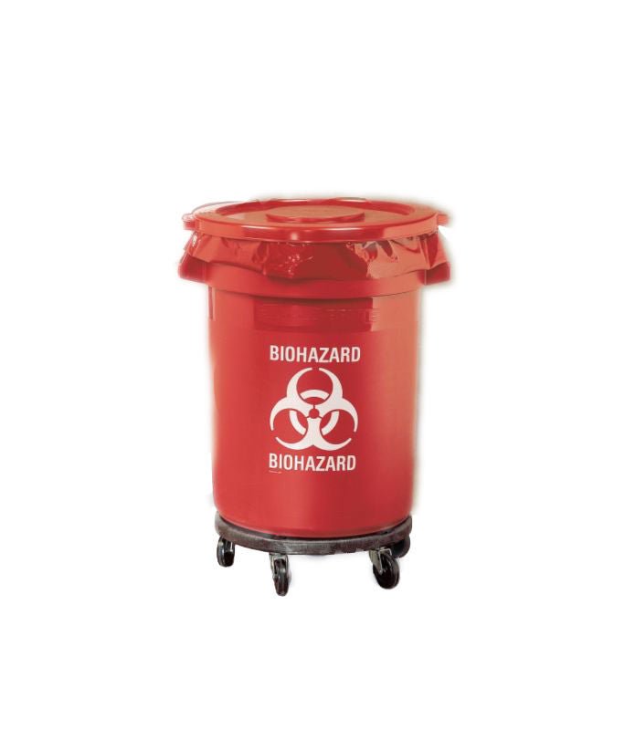 Grainger 32-Gallon Red Biohazard Waste Can