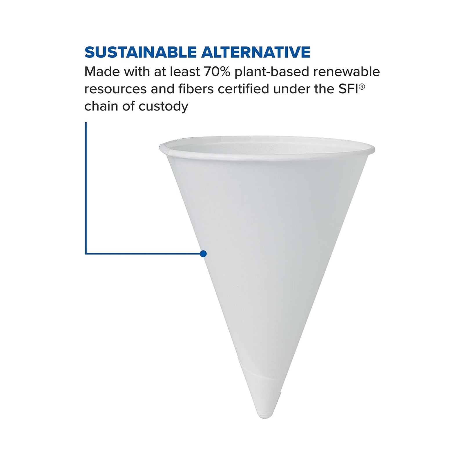 4.25 oz. White Paper Cone Cup
