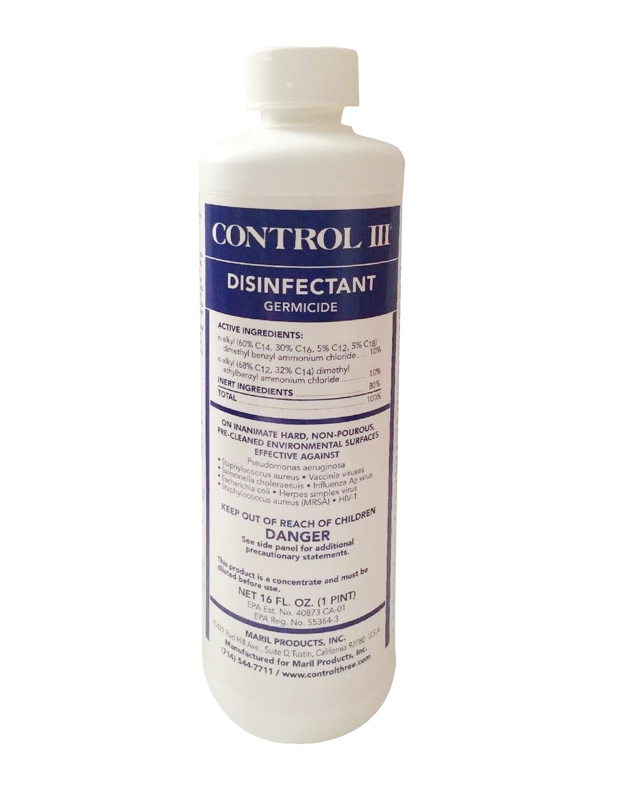 Control III Disinfectant Germicide 16 oz Bottle