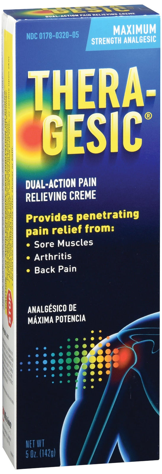 Thera-Gesic Pain Relief Cream, 5 oz, Box of 12
