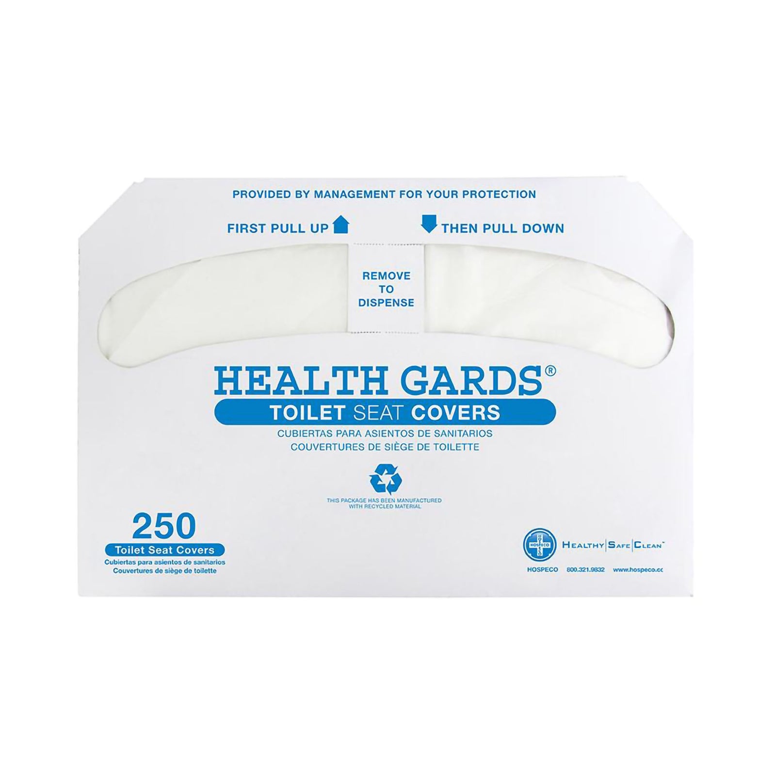 Health Gards® Half Fold Toilet Seat Cover 14-1/4 x 16-3/4 Inch