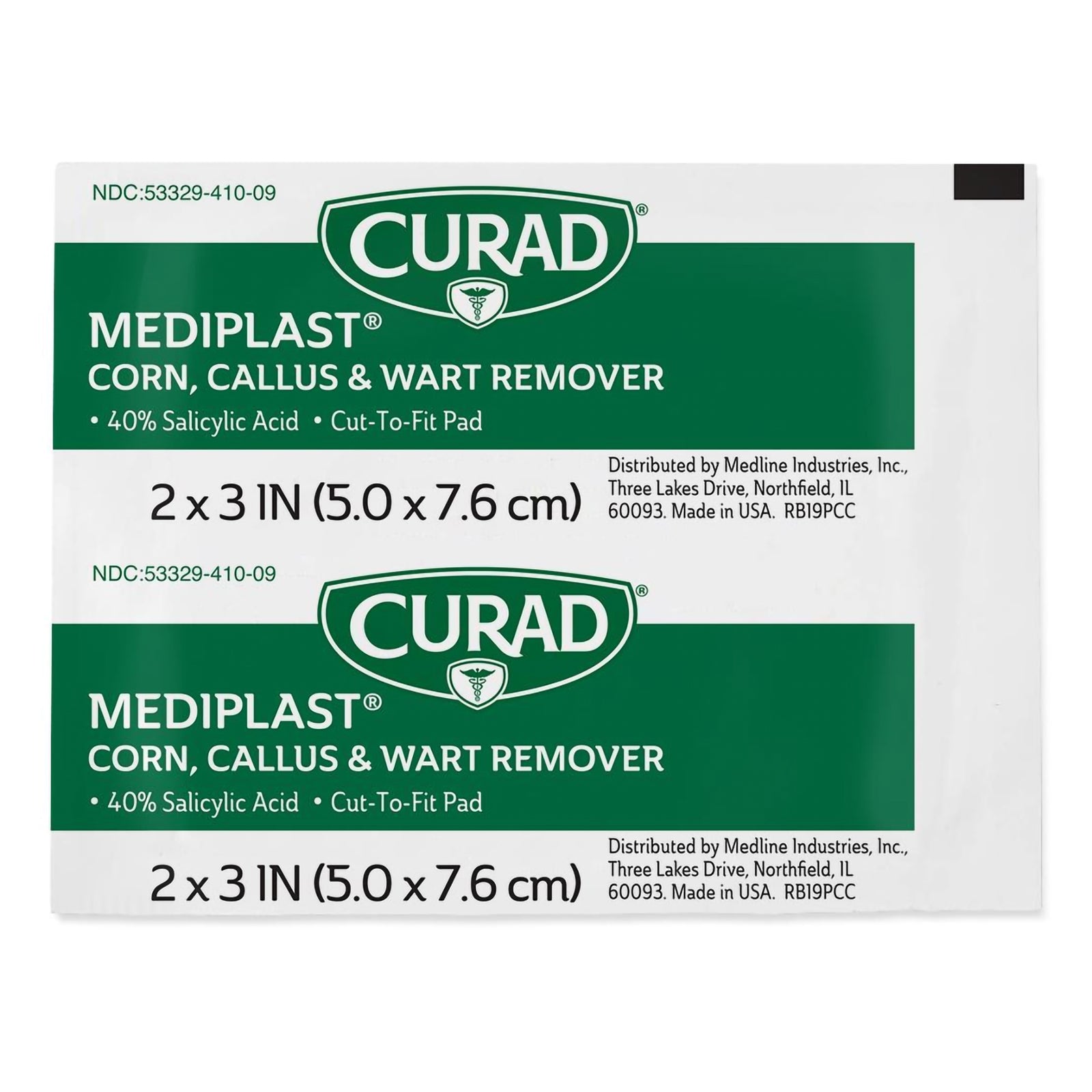 Curad MediPlast 40% Salicylic Acid Medicated Pads 25 per Box