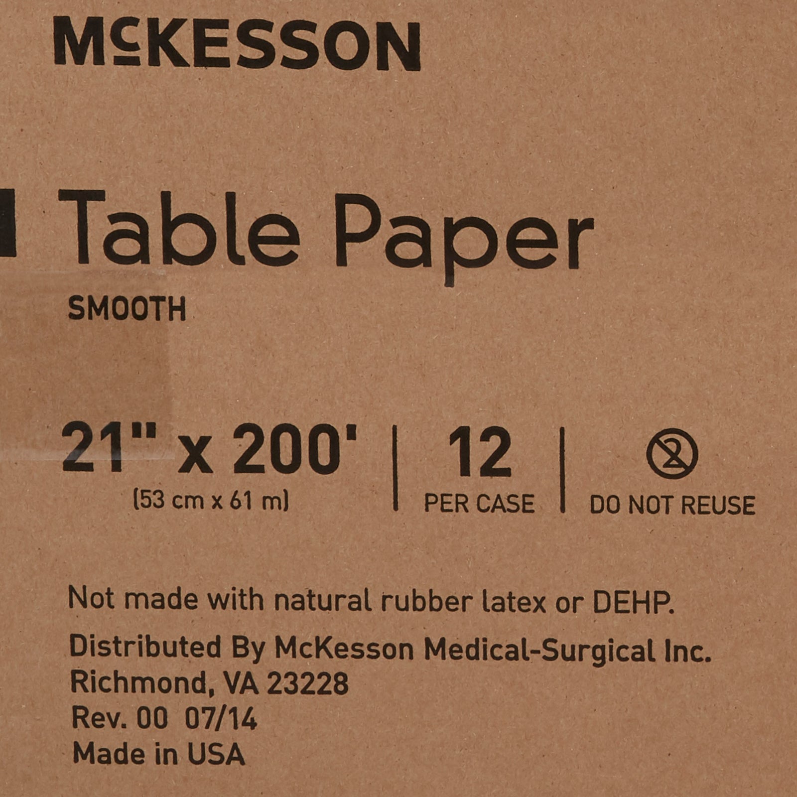 McKesson Table Paper