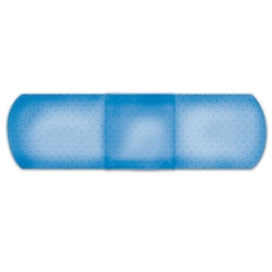 Metal Detectable Adhesive Strip 1 x 3 Inch Sterile Blue Fabric