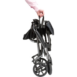18" Gunmetal Transport Chair with Bag