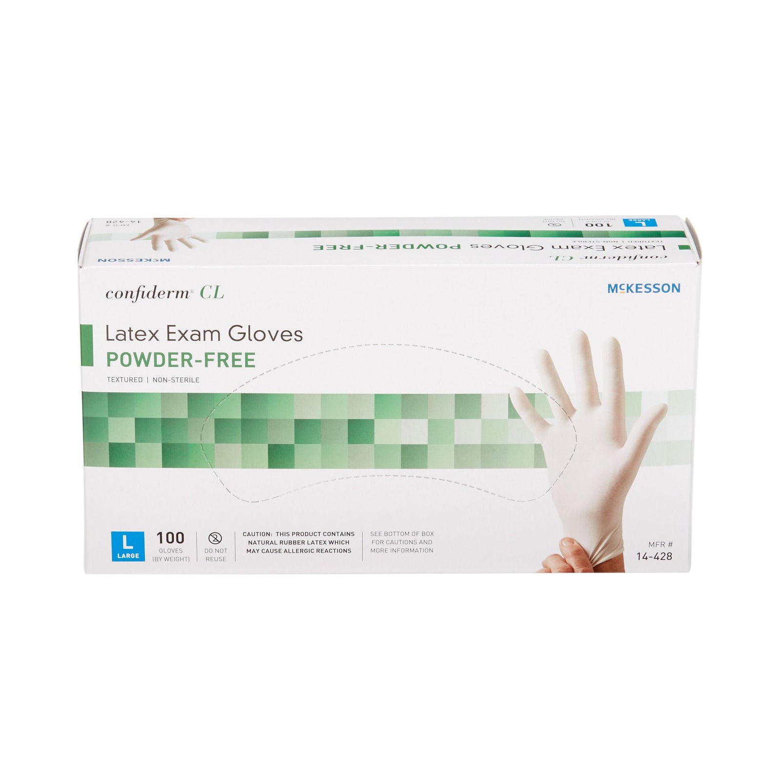 McKesson Confiderm CL Fingertip-Textured Latex Exam Gloves