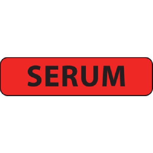 MedVision® Syringe Label Serum Red 5/16 X 1-1/4 Inch