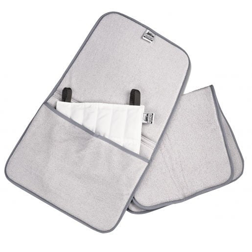 DJ Orthopedics Hydrocollator Terry Cover with Foam Fill, 19 x 27, Grey