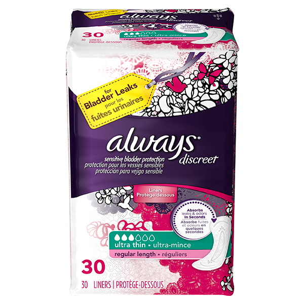 Always Discreet Bladder Control Pad Size 3 - 9.4 Inch Light Absorbency