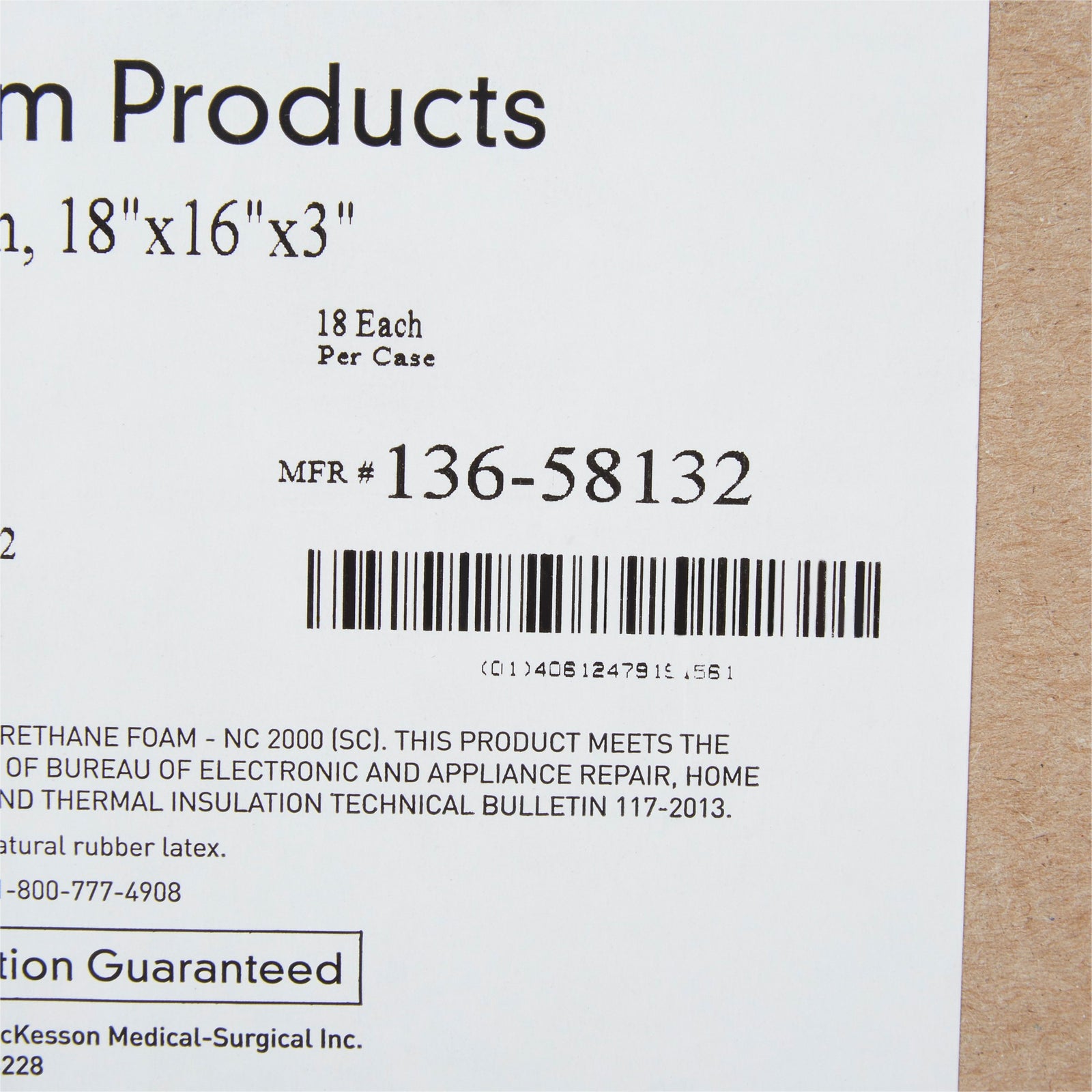 McKesson Convoluted Foam Wheelchair Seat Cushion