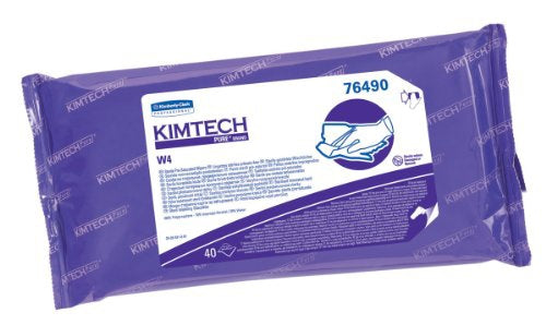 Kimtech™ W4 Premoistened Cleanroom Alcohol Wipes - 40 Count Soft Pack