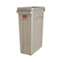Rubbermaid Slim Jim 92 Quart Beige Rectangular Trash Can