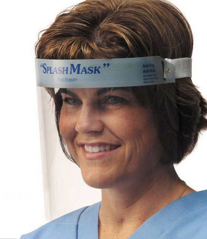 Faceshield with Velcro Strap - Clear Shield / Gray Headband