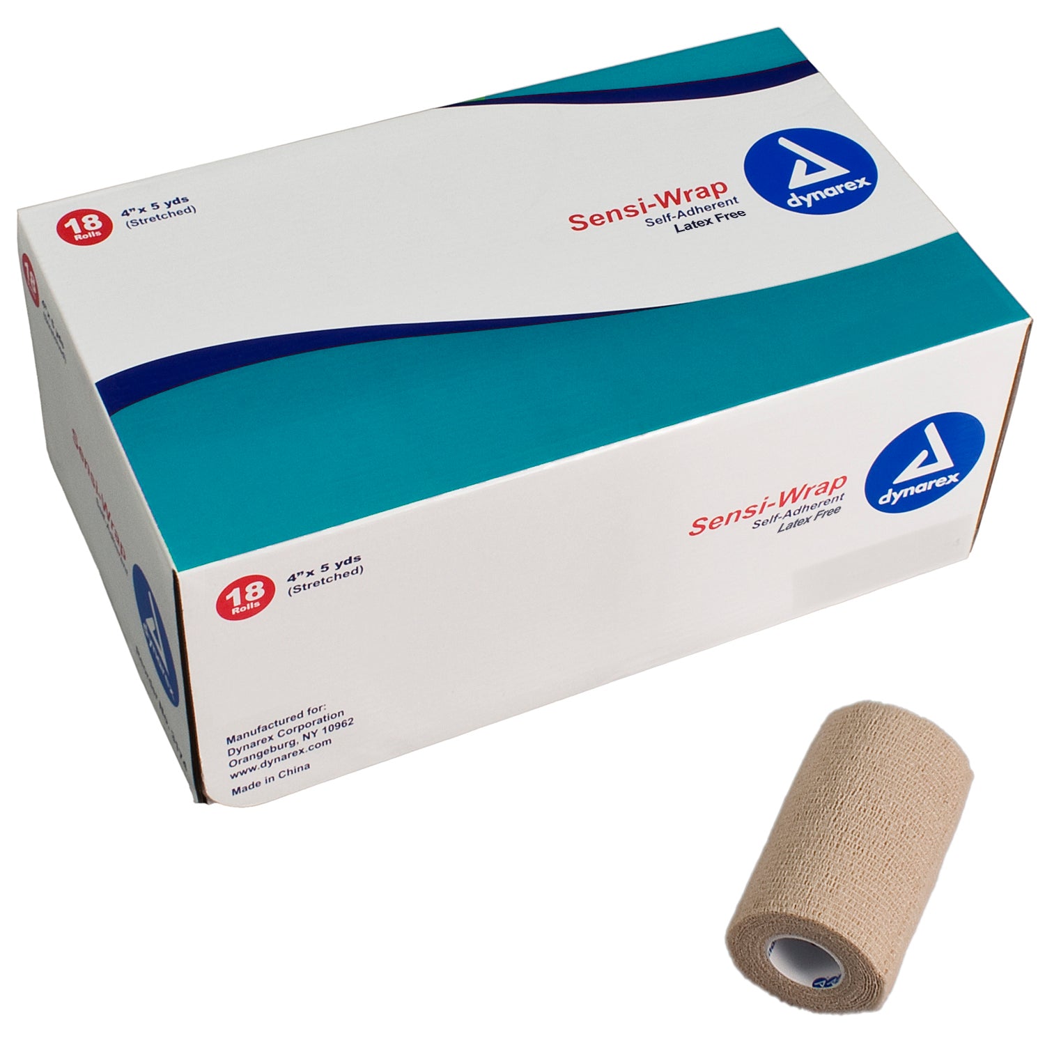 Dynarex Sensi-Wrap Cohesive Bandage 4 Inch x 5 Yard