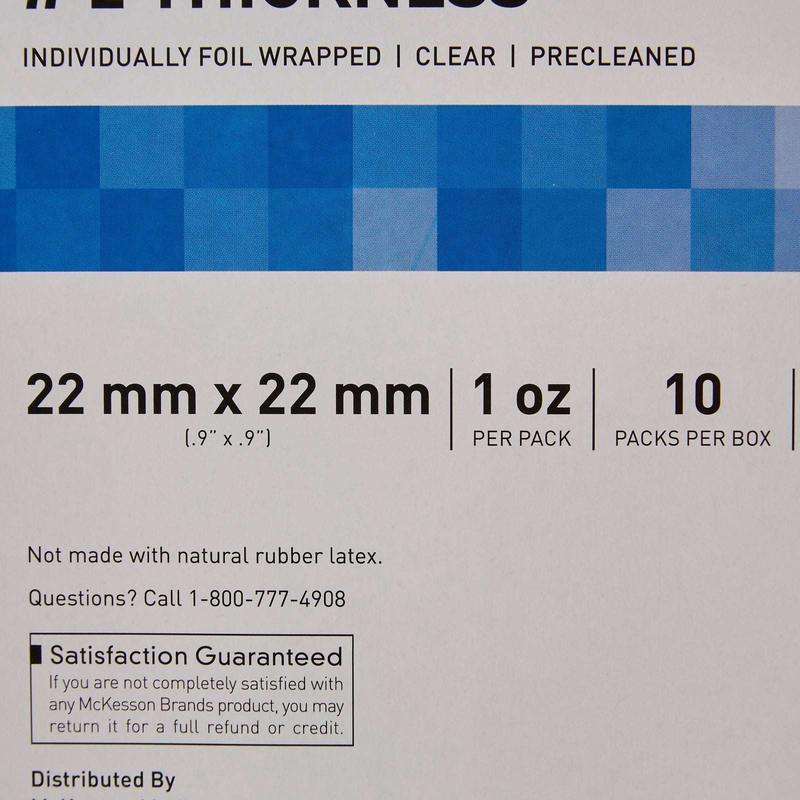 McKesson MedSurg Premium Microscope Cover Glass No. 2, 22 x 22 mm