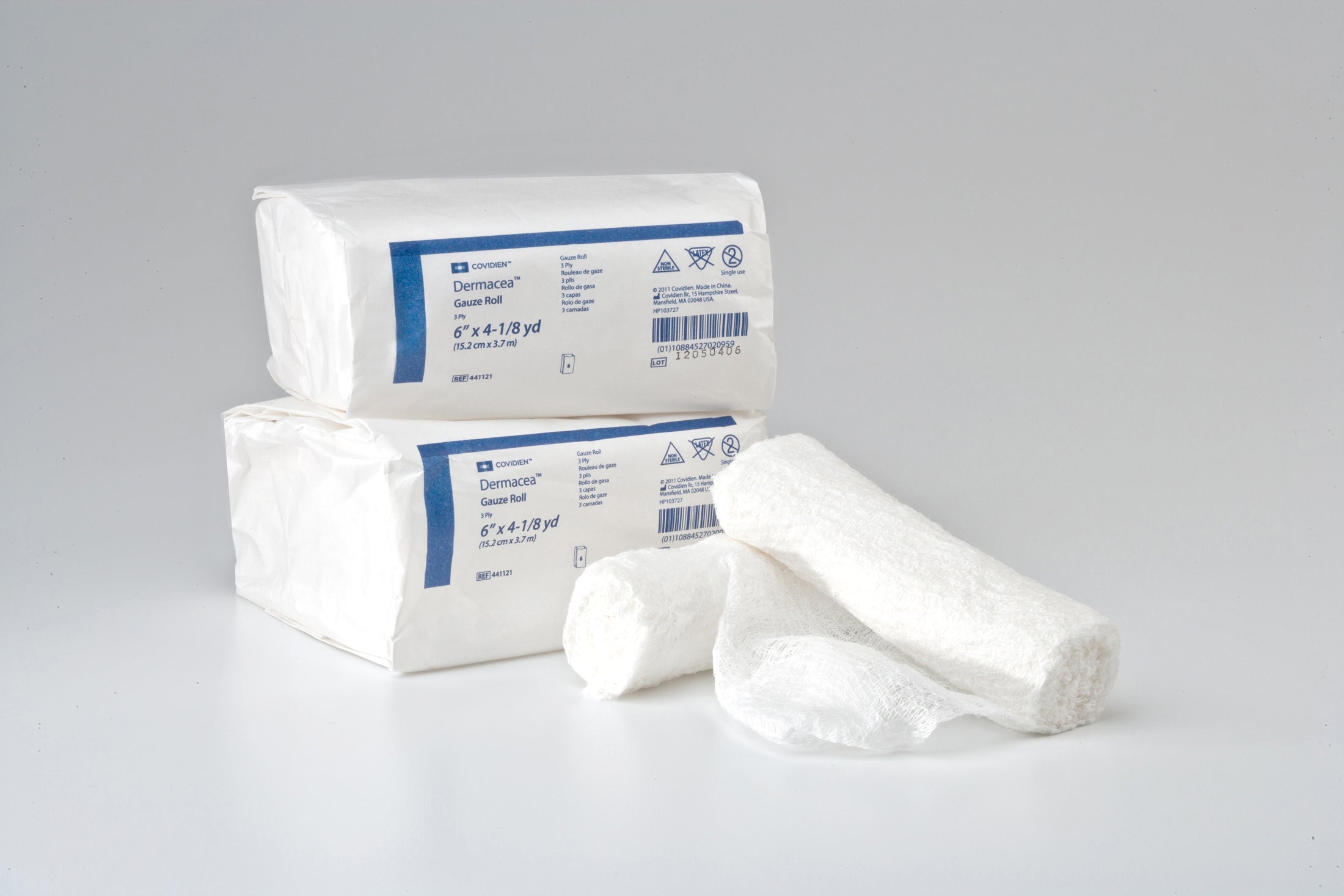 Cardinal Health Dermacea Roll Fluff Gauze 6 Inch x 4-1/8 Yard