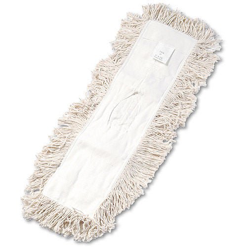 Saalfeld Cotton Dust Mop Head, White, 5 x 24 Inch