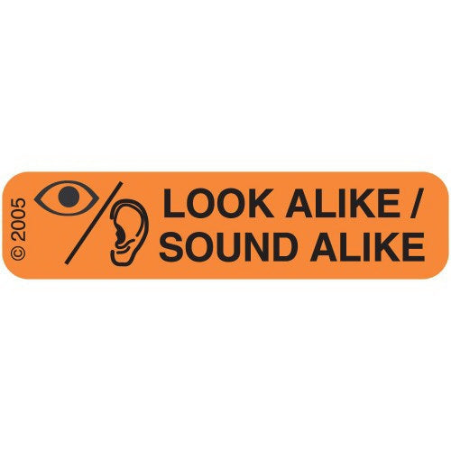 Orange Contaminated Alert Label 3/8 x 1-9/16 Inch