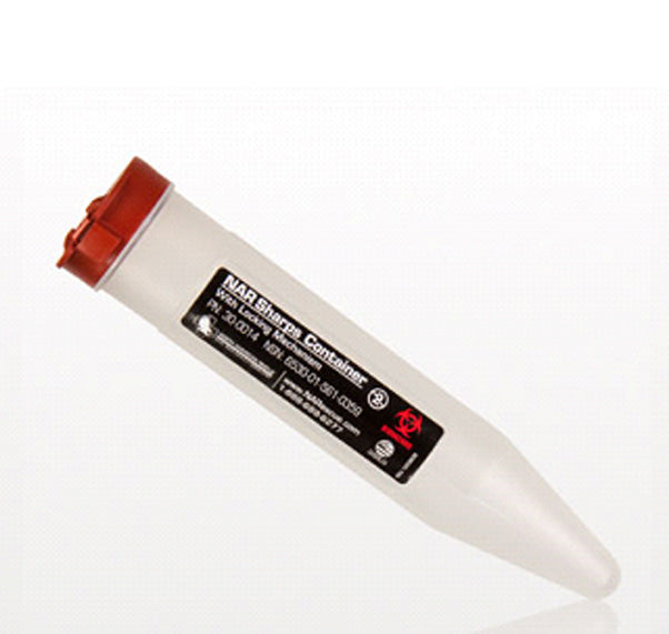 NAR Pocket Shuttle Sharps Container - 1-1/4" D x 6-1/2" L