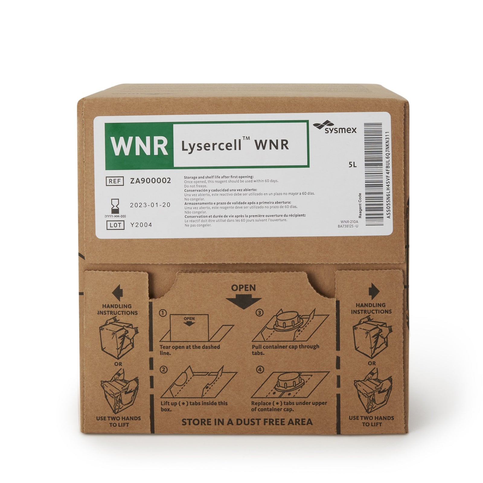 Lysercell WNR Hematology Reagent for White Blood Cell Count, 5 Liter