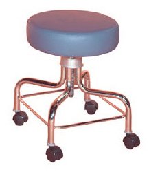 Black Exam Stool with Swivel Height Adjustment and 4 Casters