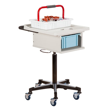 Phlebotomy Cart with Steel Frame - 20 x 20.75 x 24 Inch Gray