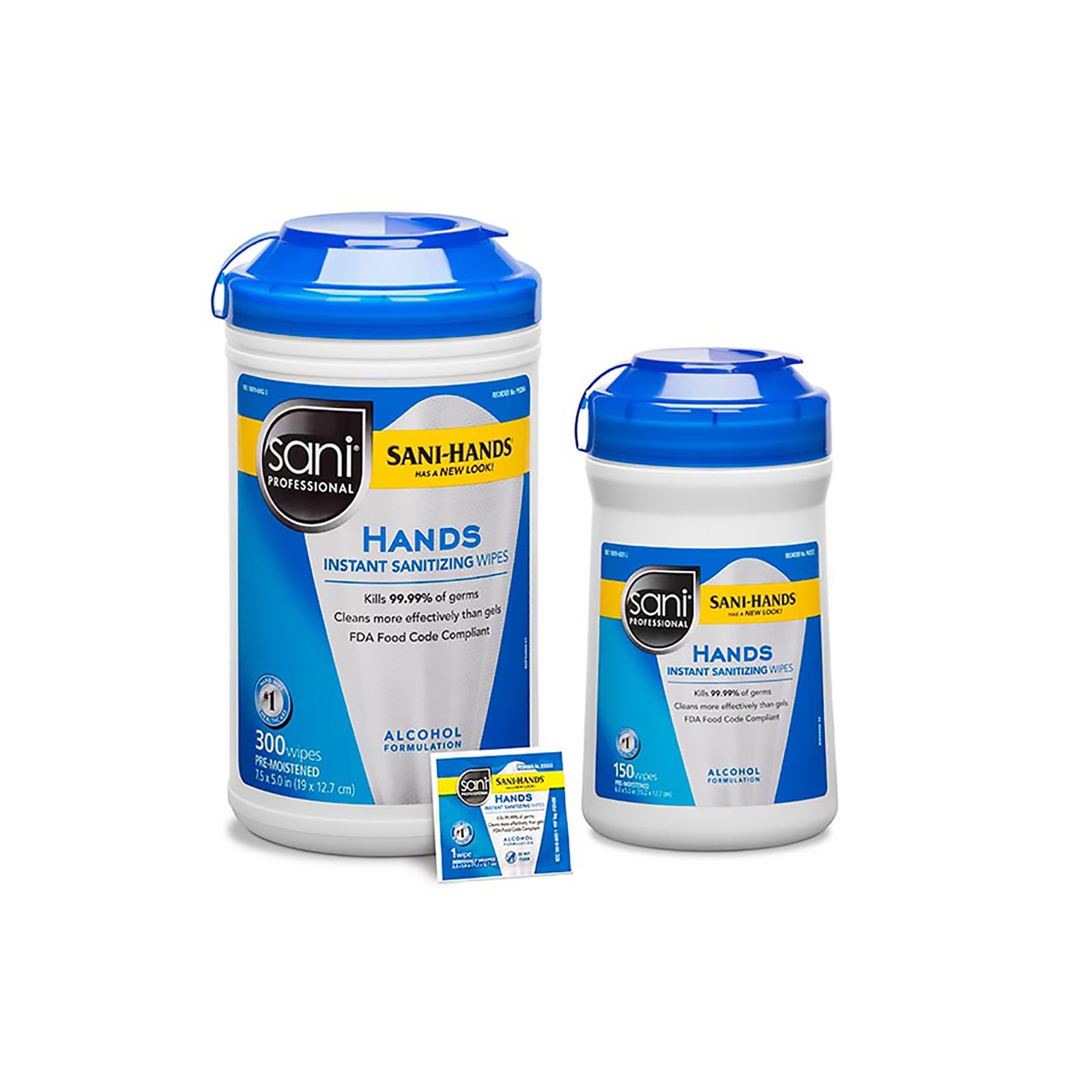 Sani-Hands® Ethyl Alcohol Hand Sanitizing Wipes - 300 Count Canister