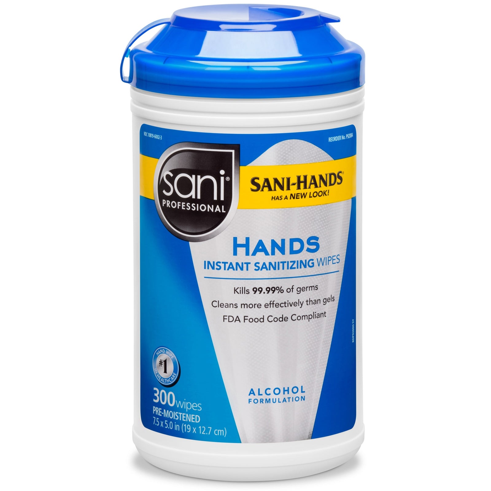 Sani-Hands® Ethyl Alcohol Hand Sanitizing Wipes - 300 Count Canister