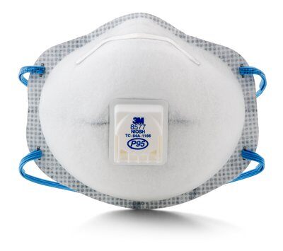 3M 8577 P95 Disposable Respirator with Valve, One Size