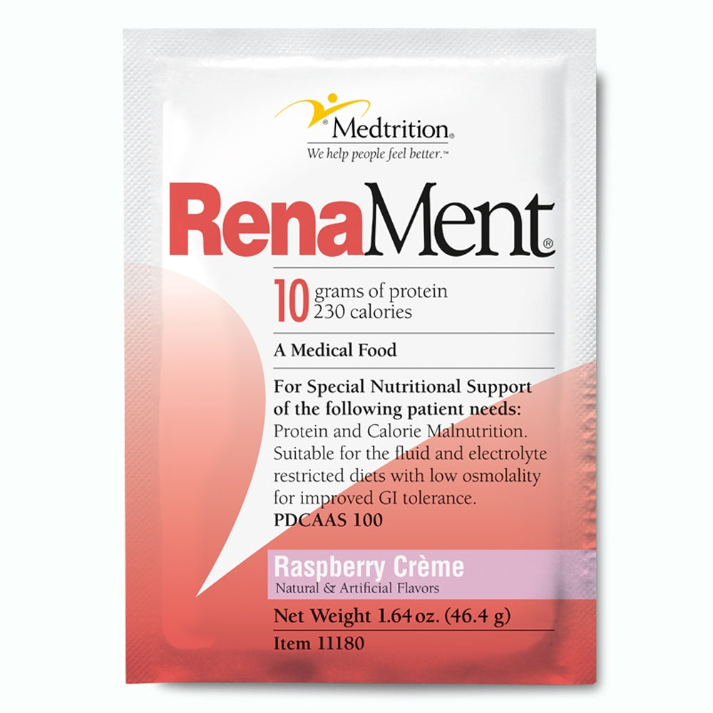 RenaMent® Raspberry Cream Flavor Oral Supplement Powder 46.4 Gram